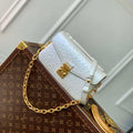 LV N85902 Louis Vuitton Pochette M¨¦tis East West Bag Ostrich leather White Pearl - Default Title - View 1