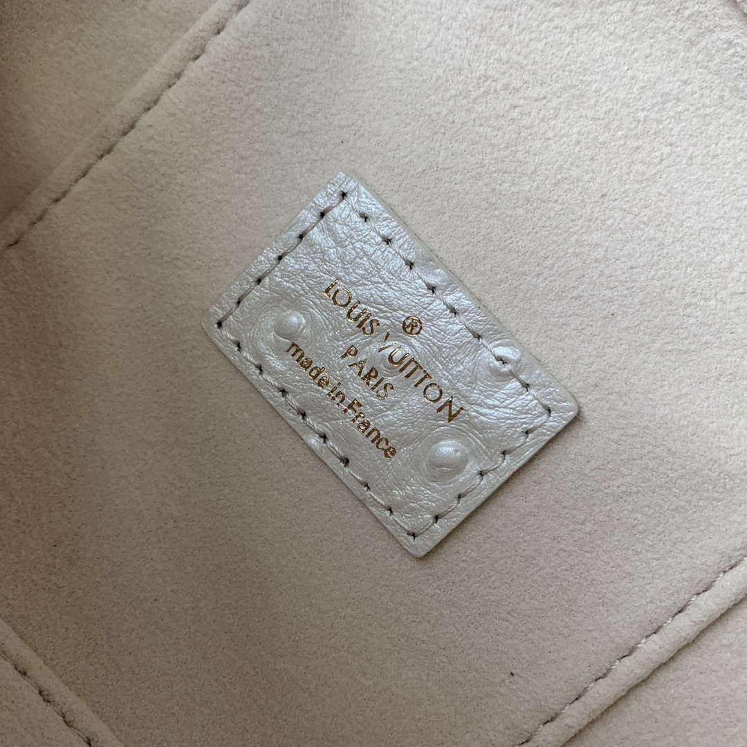LV N85911 Louis Vuitton Vanity Chain Pouch Ostrich leather Bag White Pearl - Default Title - View 8