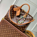 LV N87212 Louis Vuitton Speedy Soft 30 Boho Bag Monogram Tan - Default Title - View 1