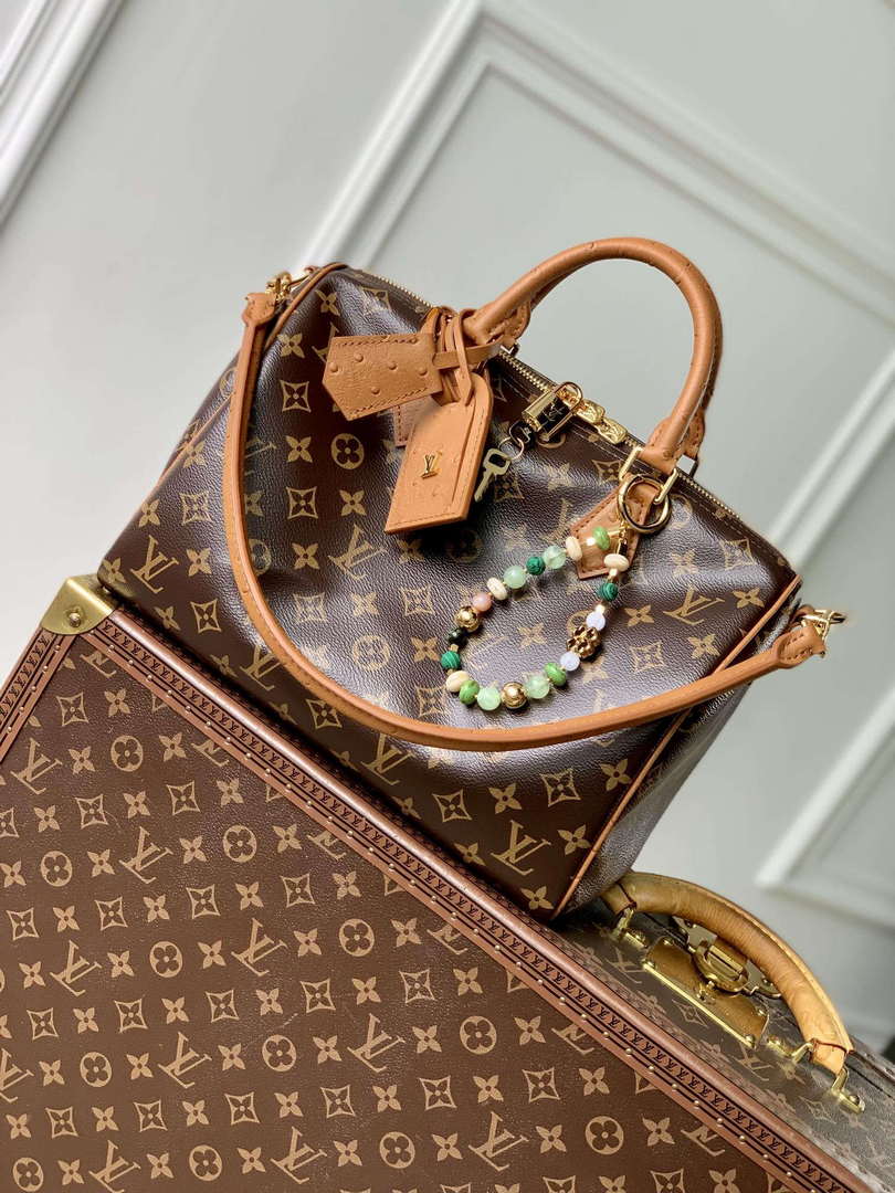 LV N87212 Louis Vuitton Speedy Soft 30 Boho Bag Monogram Tan