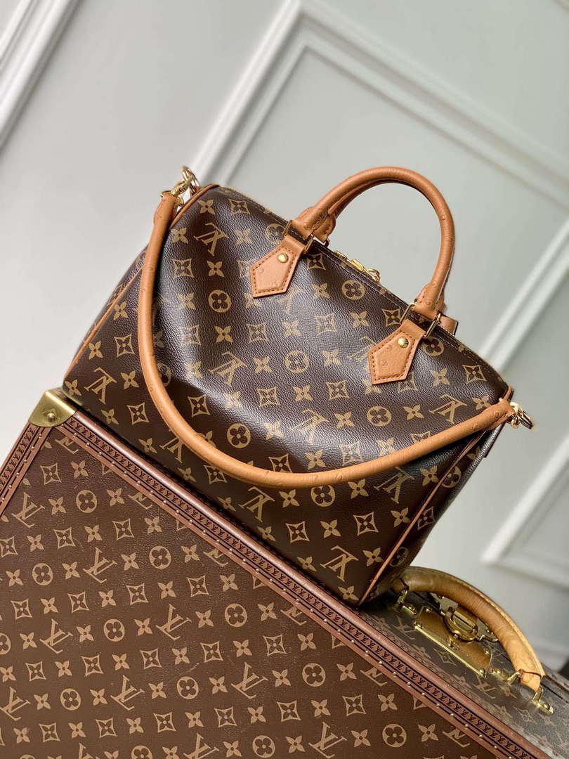 LV N87212 Louis Vuitton Speedy Soft 30 Boho Bag Monogram Tan