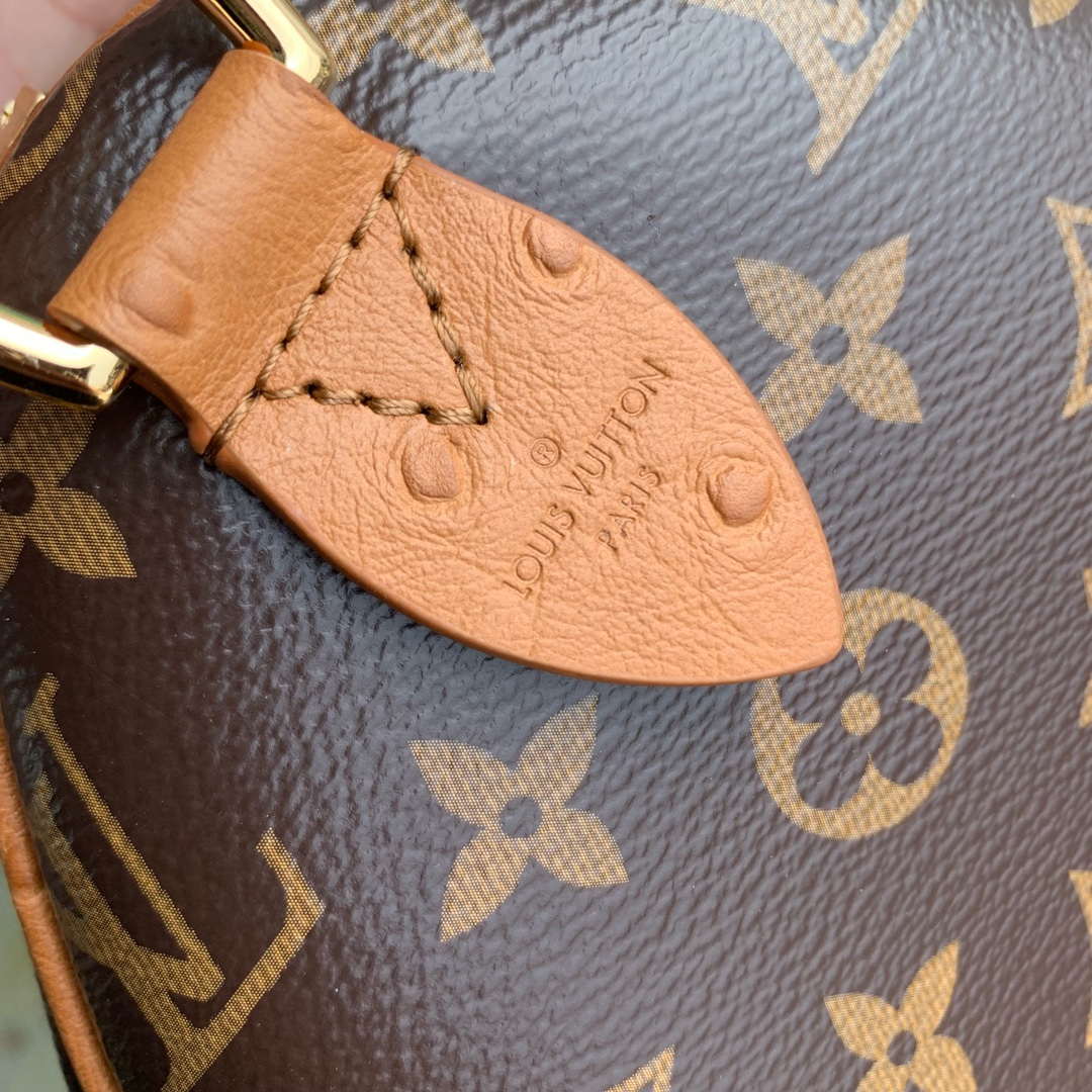 LV N87212 Louis Vuitton Speedy Soft 30 Boho Bag Monogram Tan - Default Title - View 9