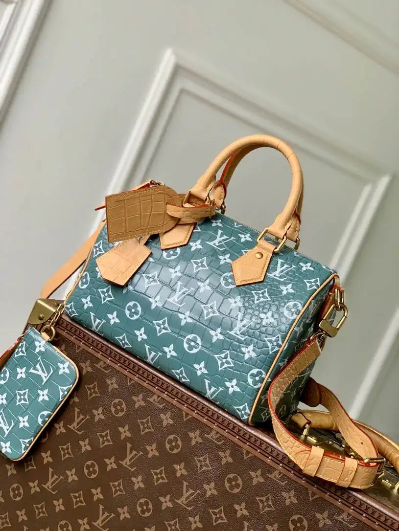 LV N87504 Louis Vuitton Speedy P9 Bandouliere 25 Bag Green