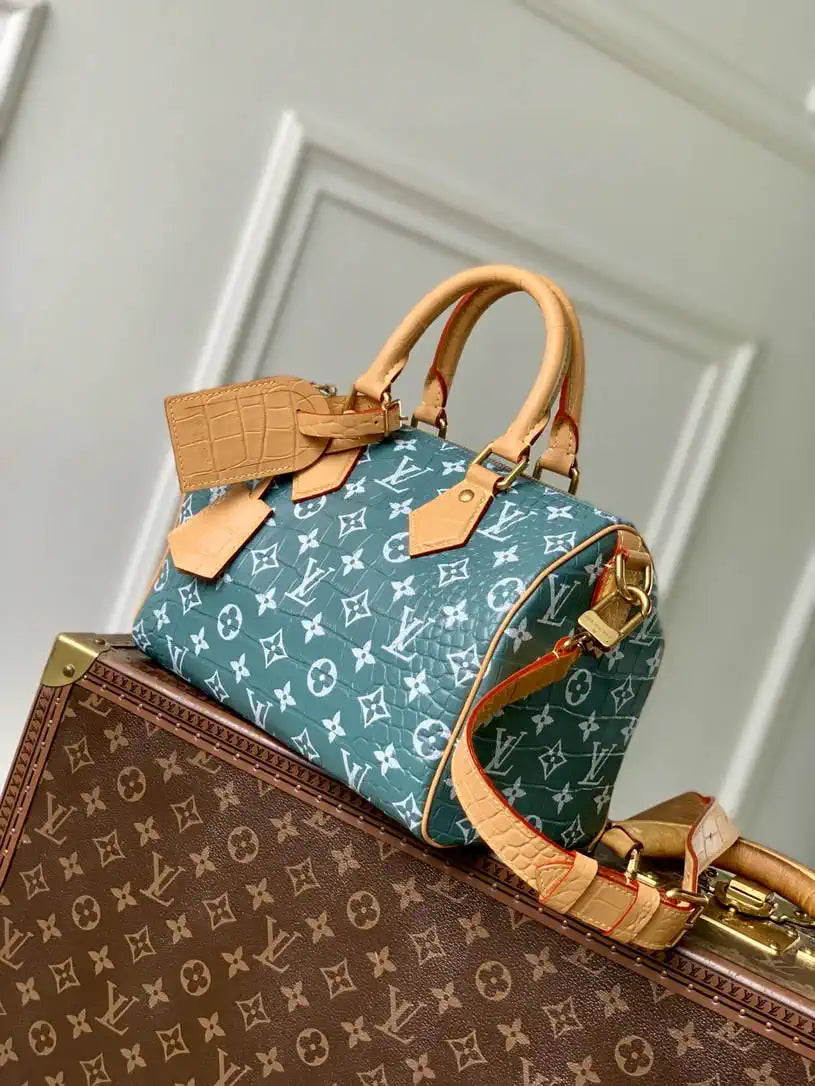 LV N87504 Louis Vuitton Speedy P9 Bandouliere 25 Bag Green