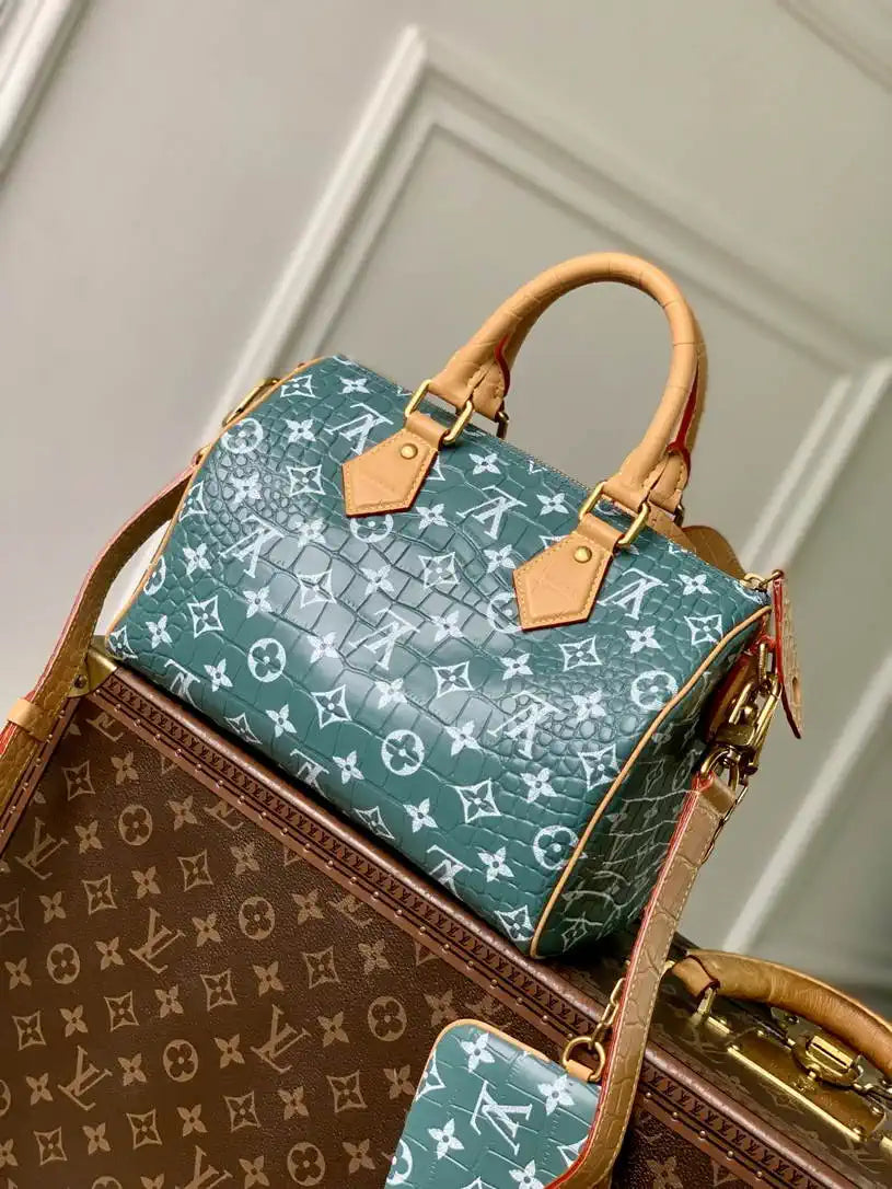 LV N87504 Louis Vuitton Speedy P9 Bandouliere 25 Bag Green