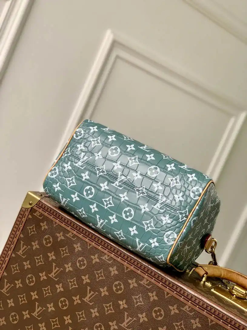 LV N87504 Louis Vuitton Speedy P9 Bandouliere 25 Bag Green