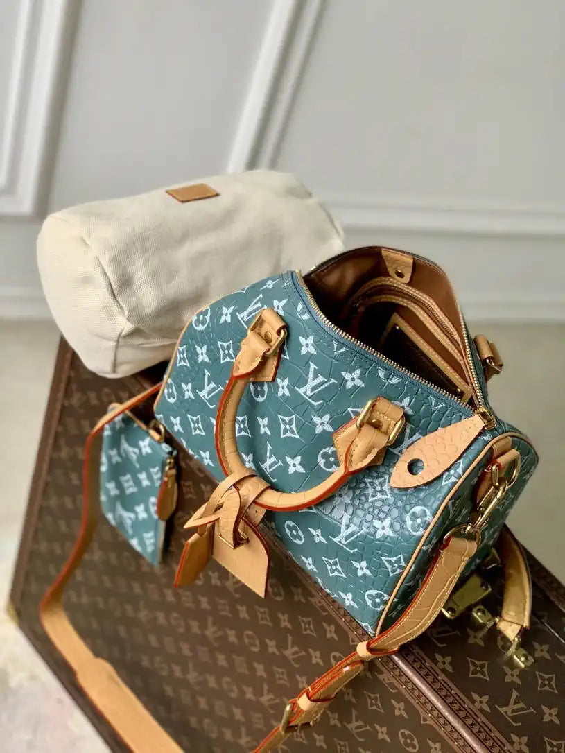 LV N87504 Louis Vuitton Speedy P9 Bandouliere 25 Bag Green