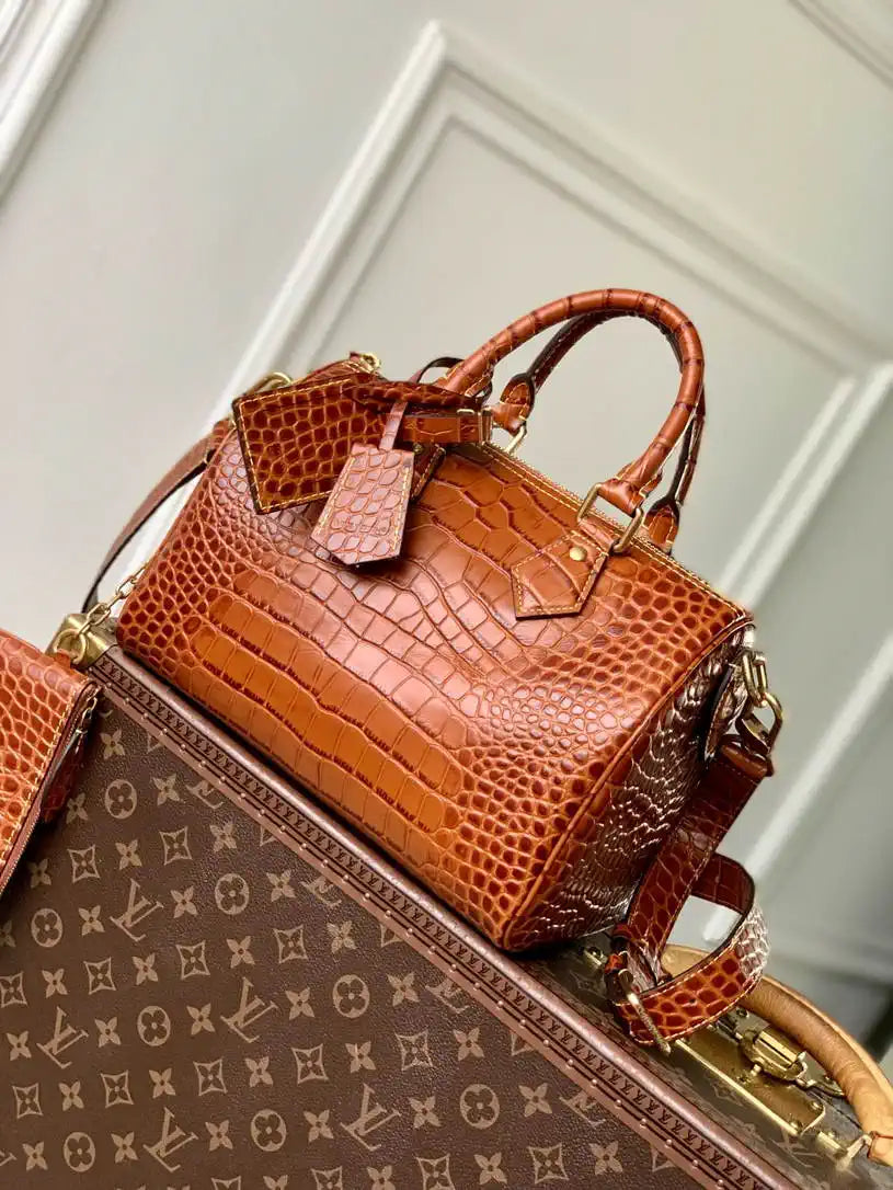 LV N87504 Louis Vuitton Speedy P9 Bandouliere 25 Bag Monogram Brown