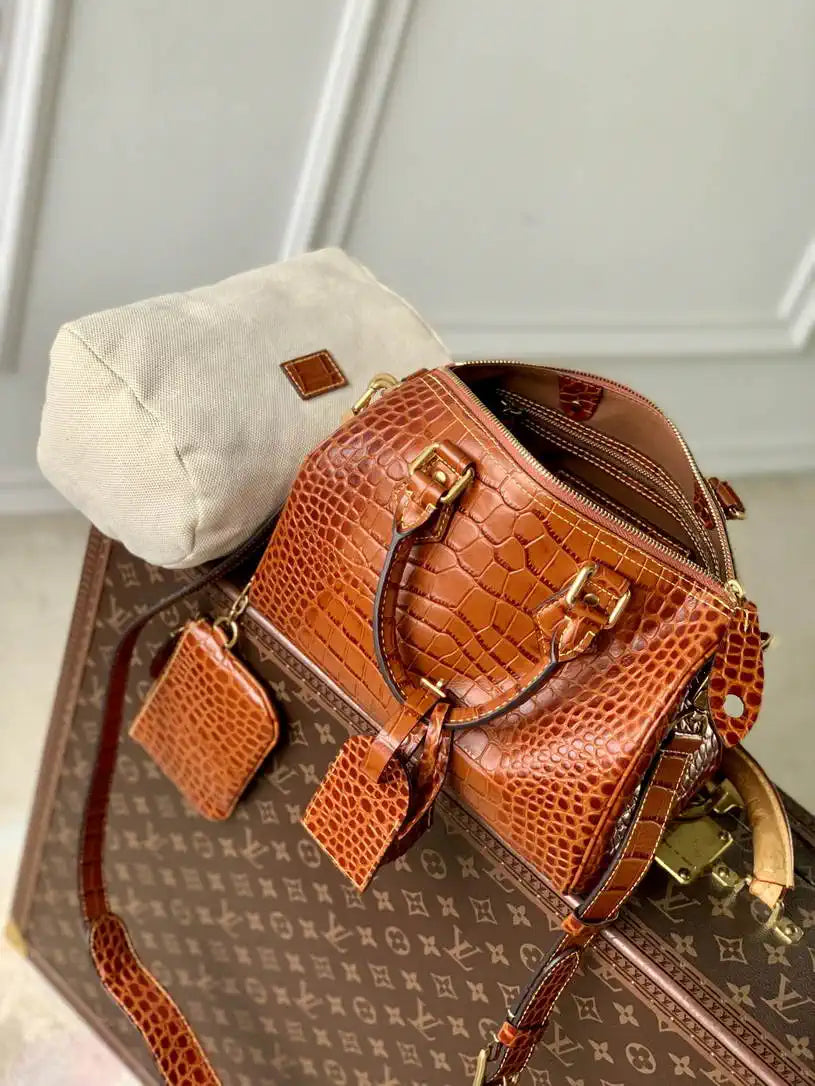 LV N87504 Louis Vuitton Speedy P9 Bandouliere 25 Bag Monogram Brown