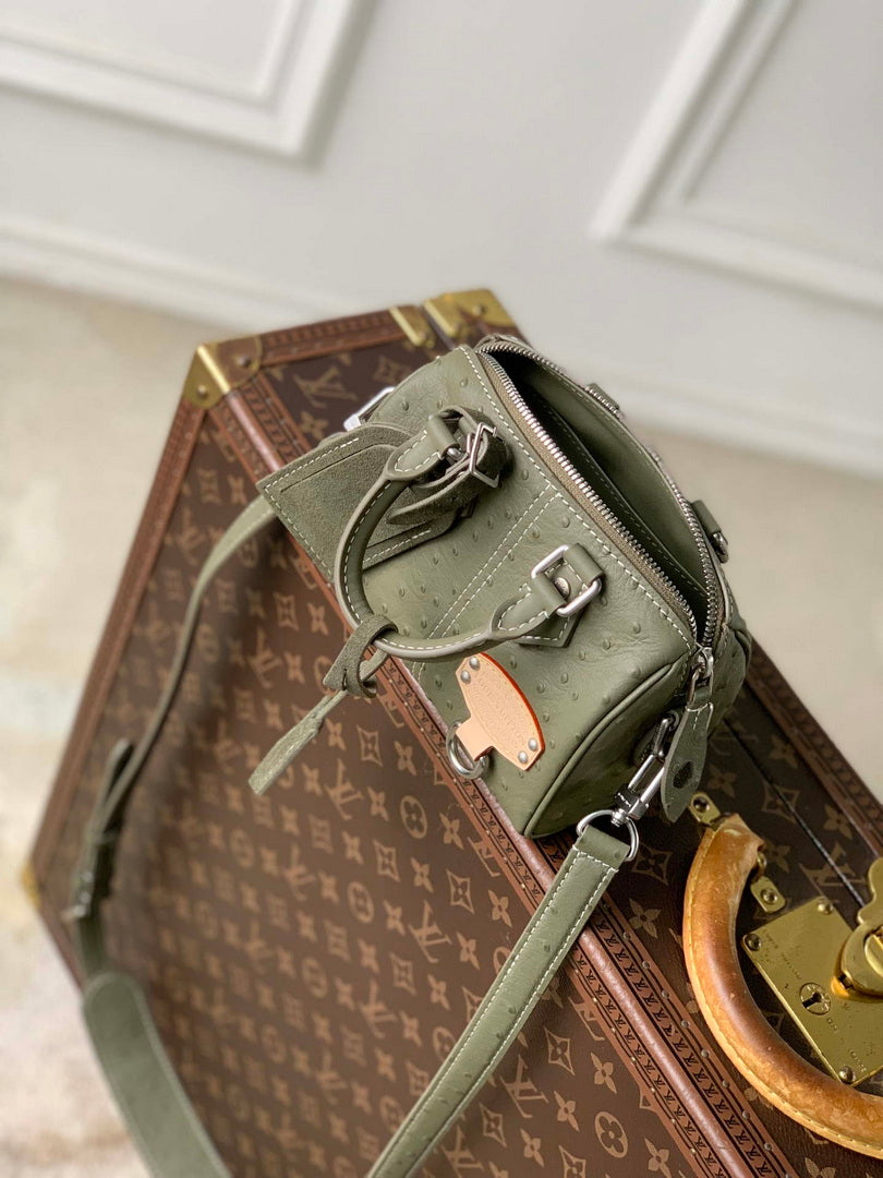 LV N89151 Louis Vuitton Speedy 18 Bandoulière Bag Khaki Green