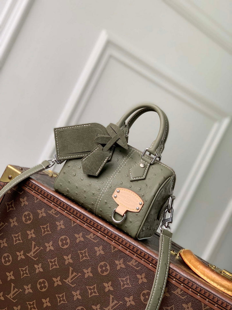 LV N89151 Louis Vuitton Speedy 18 Bandoulière Bag Khaki Green