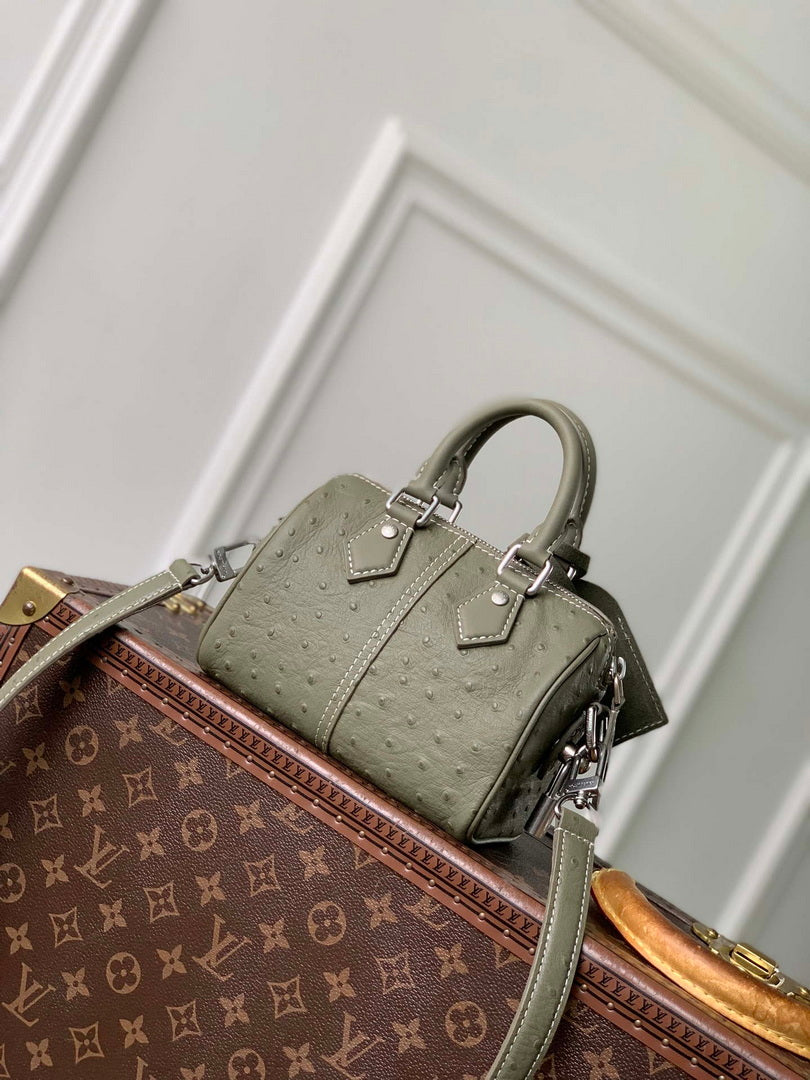 LV N89151 Louis Vuitton Speedy 18 Bandoulière Bag Khaki Green
