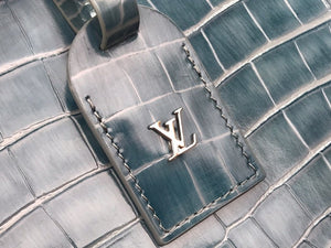 LV M90219 Louis Vuitton Petite Boite Chapeau Crocodilien Brillant N95555 Bag Blue - luxibagsmall