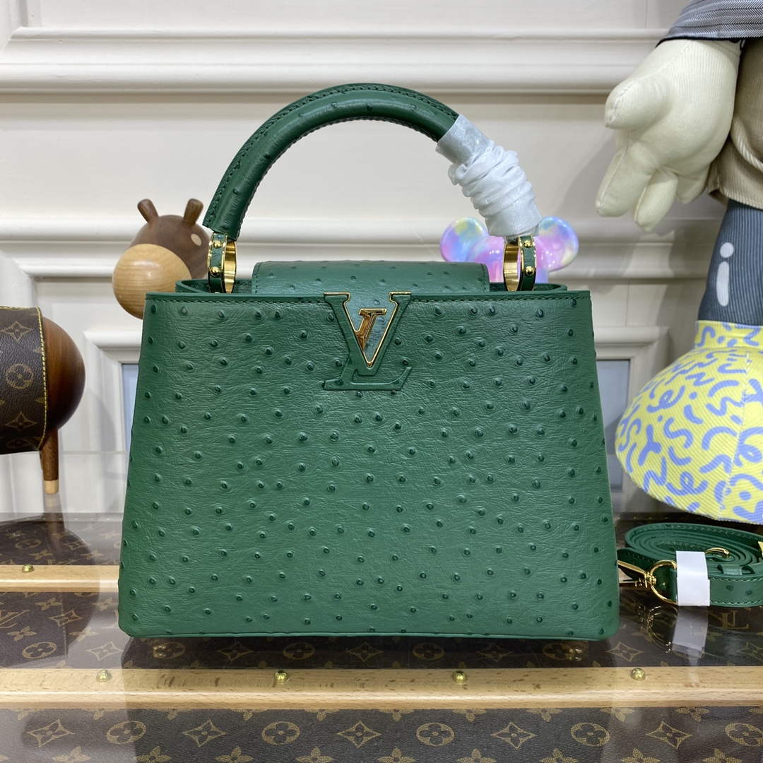LV N93075 Louis Vuitton Capucines BB Handbag Mint Green - Default Title - View 1