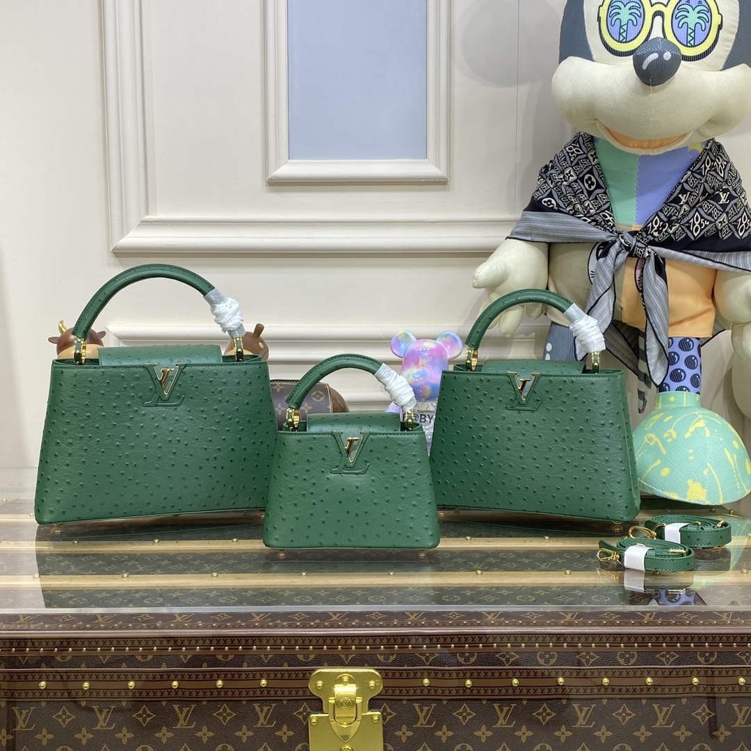 LV N93075 Louis Vuitton Capucines Mini Handbag Mint Green - Default Title - View 1