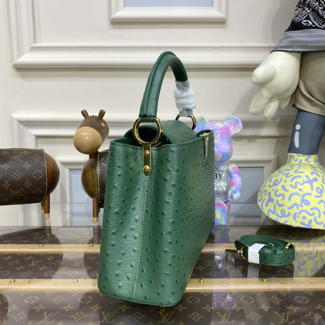 LV N93075 Louis Vuitton Capucines MM Handbag Mint Green - Default Title - View 3