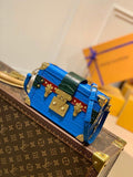 LV N93808 Louis Vuitton Petite Malle crocodilien brillant Bag N93144 Blue - luxibagsmall