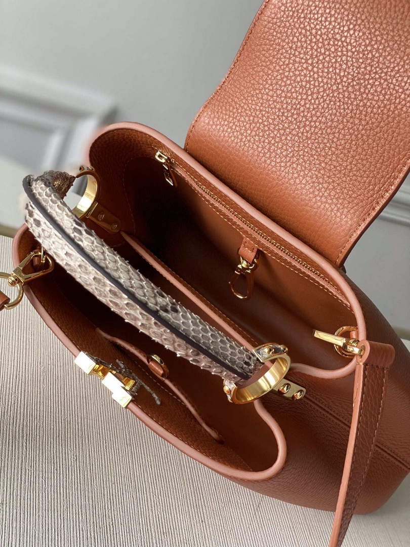 LV N97980 Louis Vuitton Capucines BB Handbag Brown - Default Title - View 8