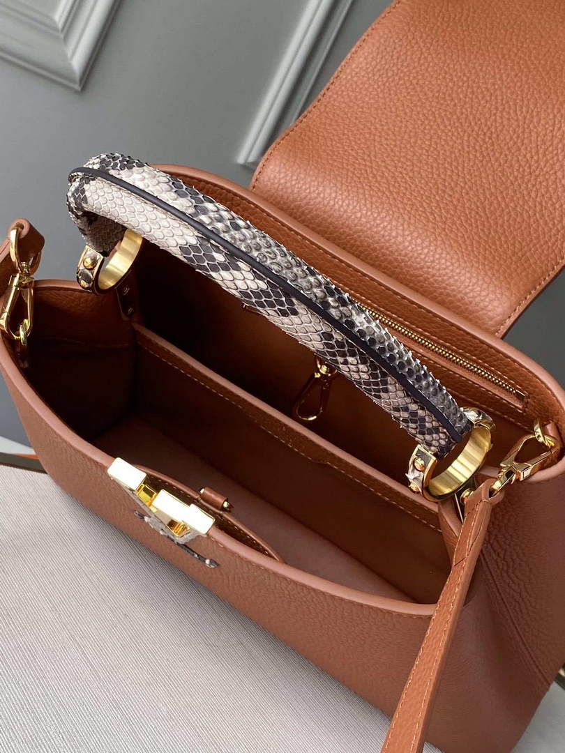 LV N97980 Louis Vuitton Capucines MM Bag Brown - Default Title - View 6