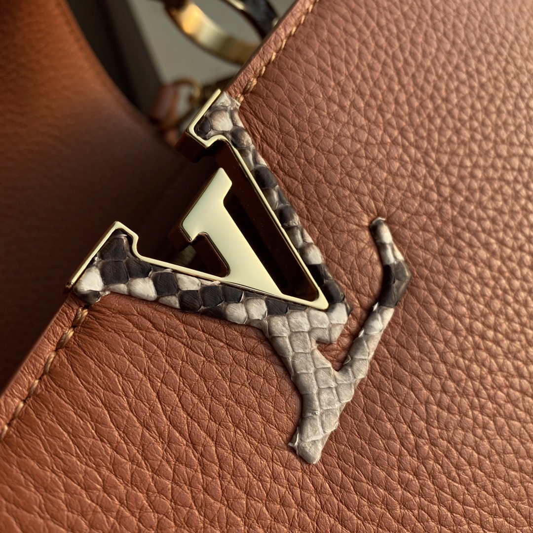 LV N97980 Louis Vuitton Capucines MM Bag Brown