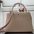 LV N98387 Louis Vuitton Capucines BB Handbag Gray Pink