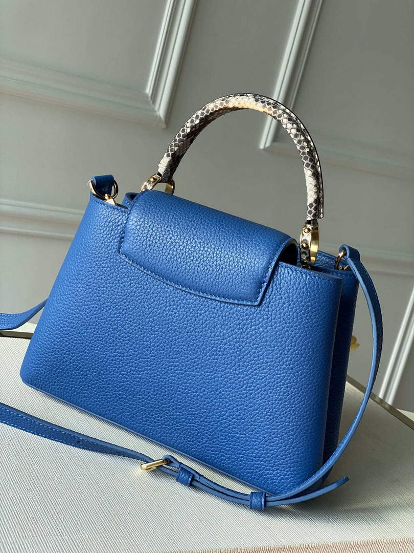 LV N98388 Louis Vuitton Capucines BB Handbag Blue - Default Title - View 2