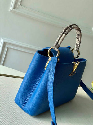 LV N98388 Louis Vuitton Capucines BB Handbag Blue - Default Title - View 3