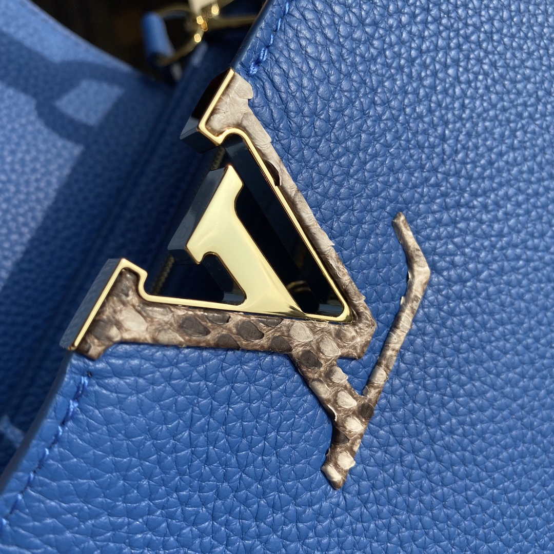 LV N98388 Louis Vuitton Capucines BB Handbag Blue - Default Title - View 4