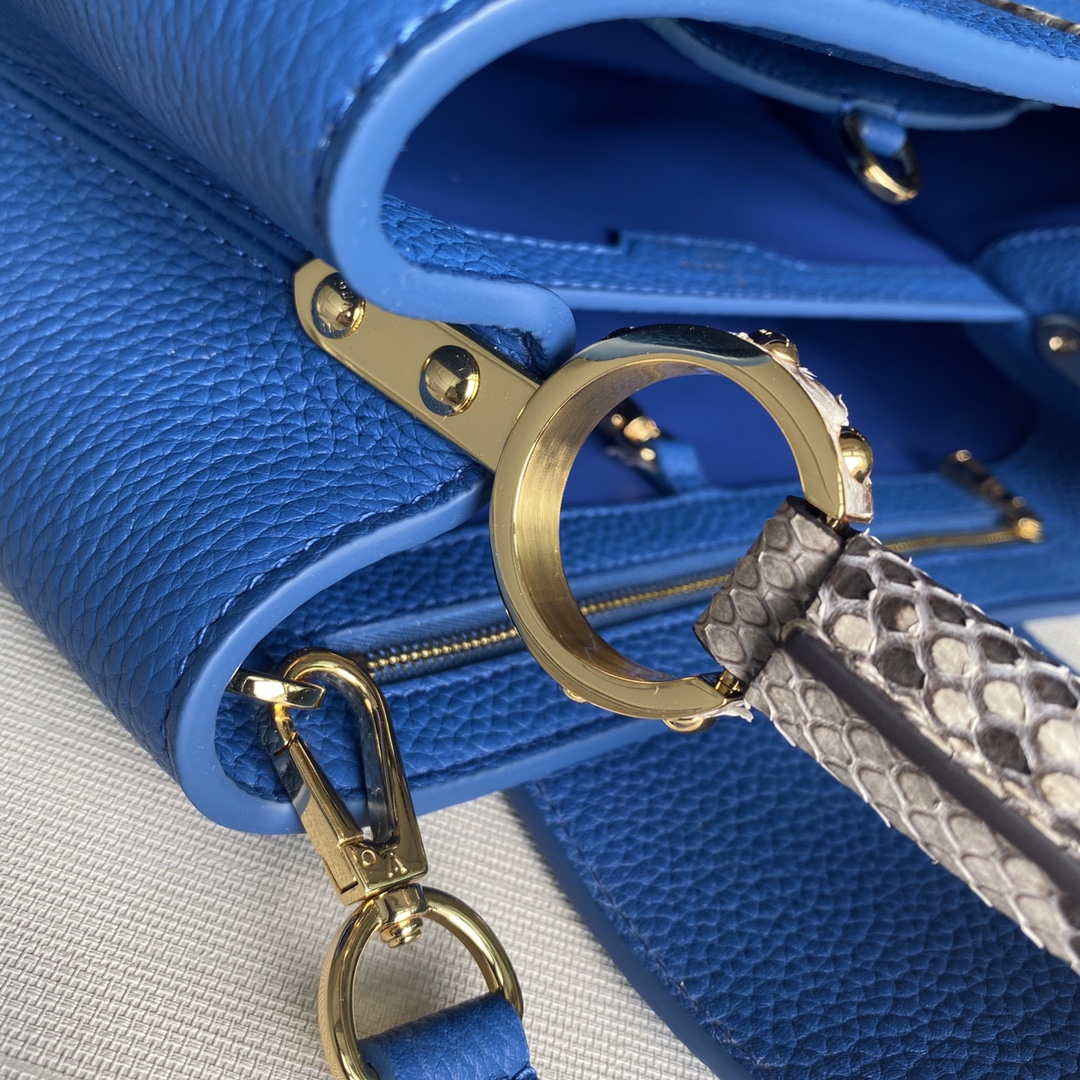 LV N98388 Louis Vuitton Capucines BB Handbag Blue - Default Title - View 6