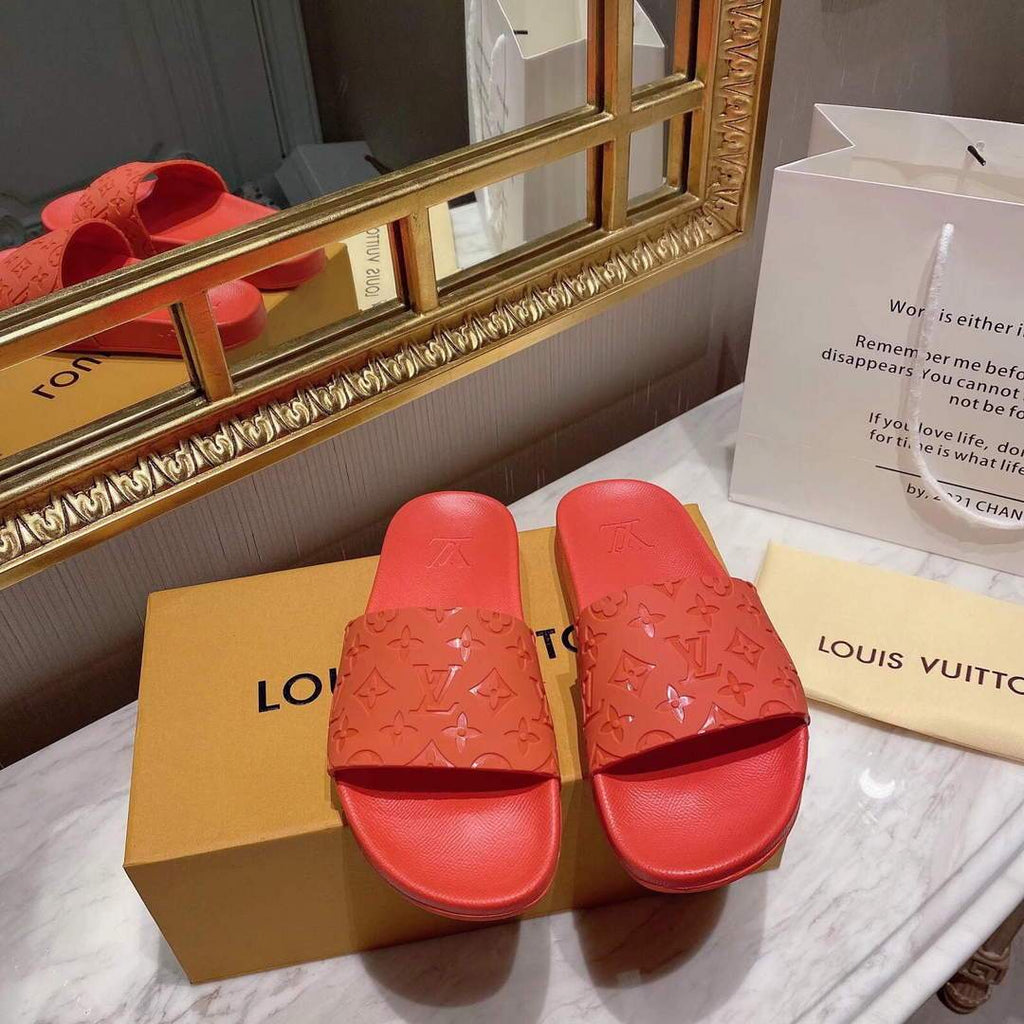 LV Sandals Designer Louis Vuitton Slippers 81119 Orange - luxibagsmall