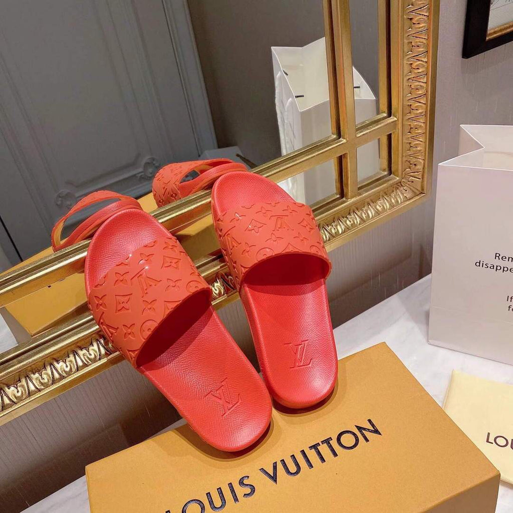 LV Sandals Designer Louis Vuitton Slippers 81119 Orange - luxibagsmall