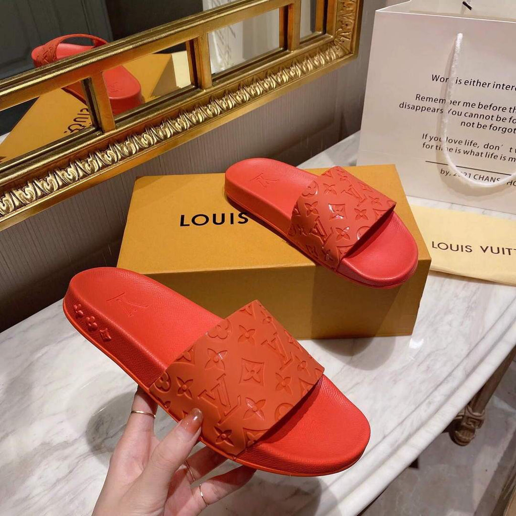 LV Sandals Designer Louis Vuitton Slippers 81119 Orange - luxibagsmall