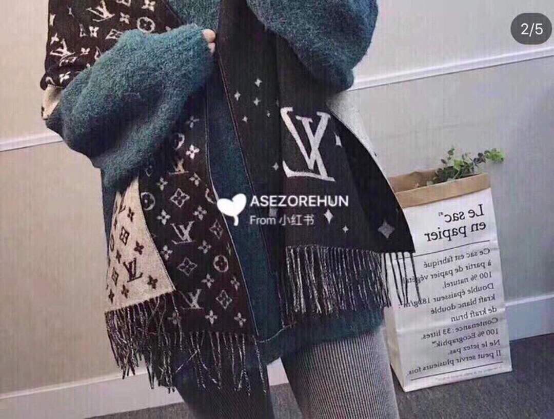 LV Scarves Louis Vuitton Monogram Shawl Scarf M60005