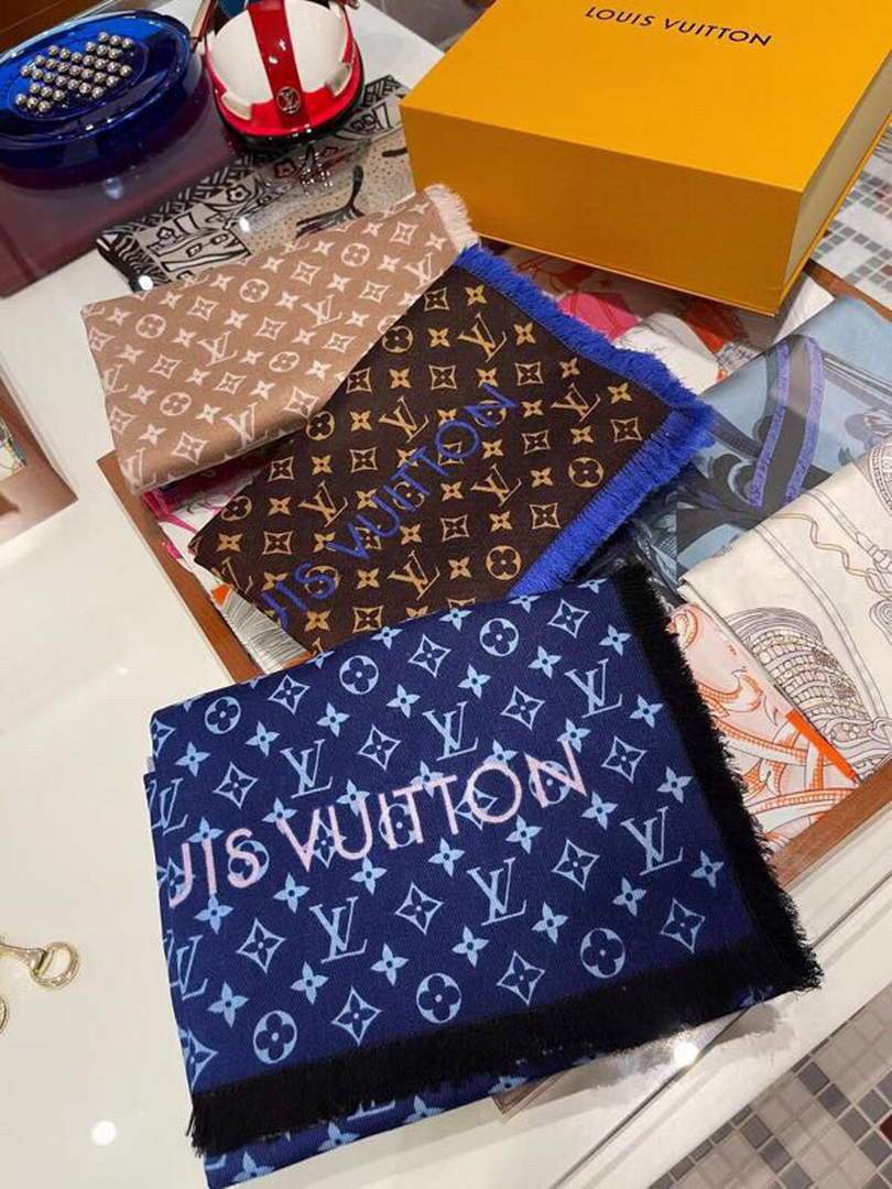LV Scarves Louis Vuitton Monogram Shawl Scarf M60007