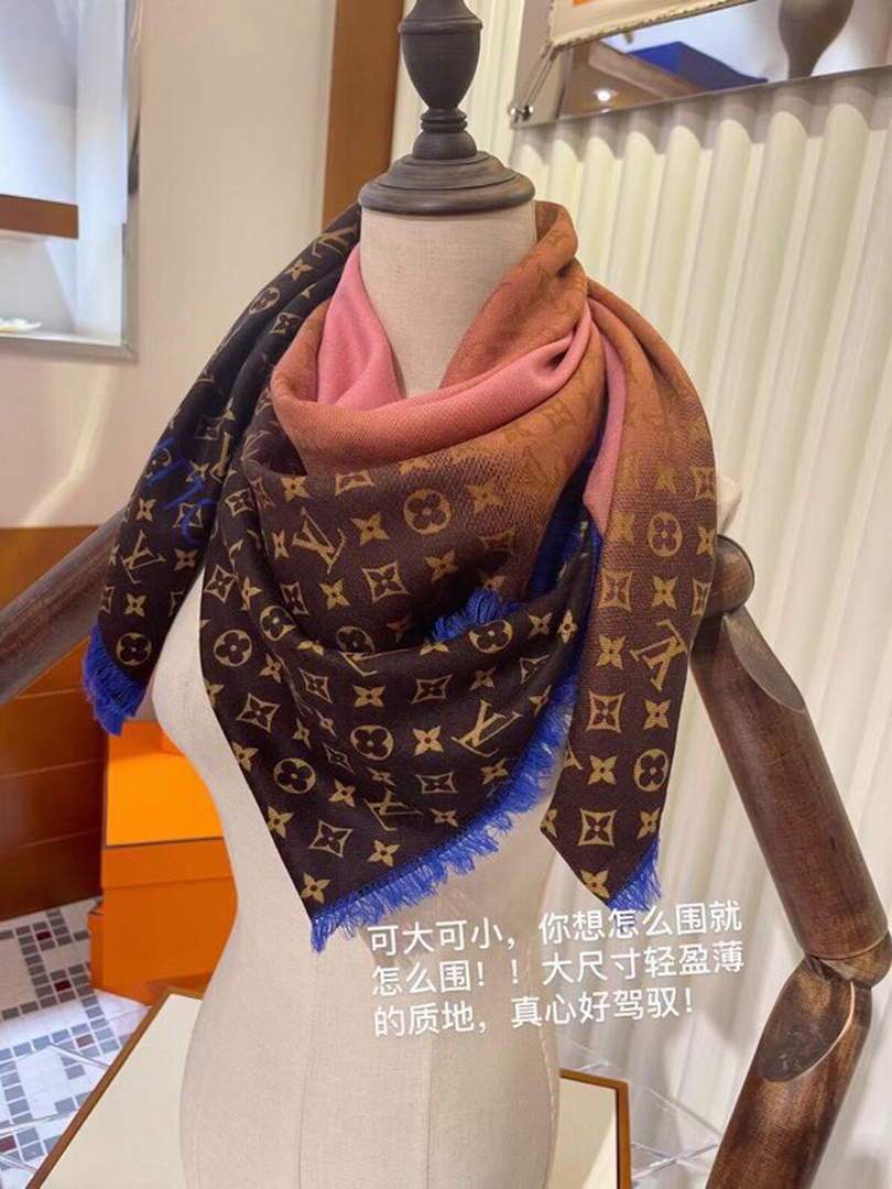LV Scarves Louis Vuitton Monogram Shawl Scarf M60008