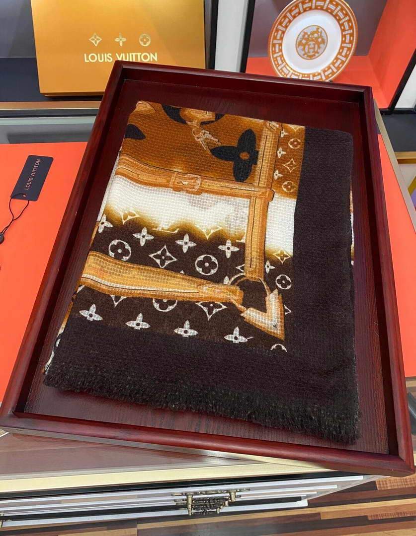 LV Scarves Louis Vuitton Monogram Shawl Scarf M60004 - luxibagsmall