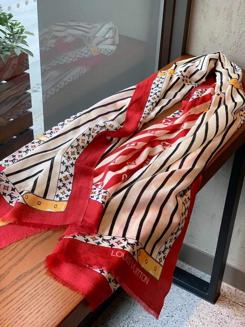 LV Scarves Louis Vuitton Monogram Shawl Scarf M60007 - luxibagsmall