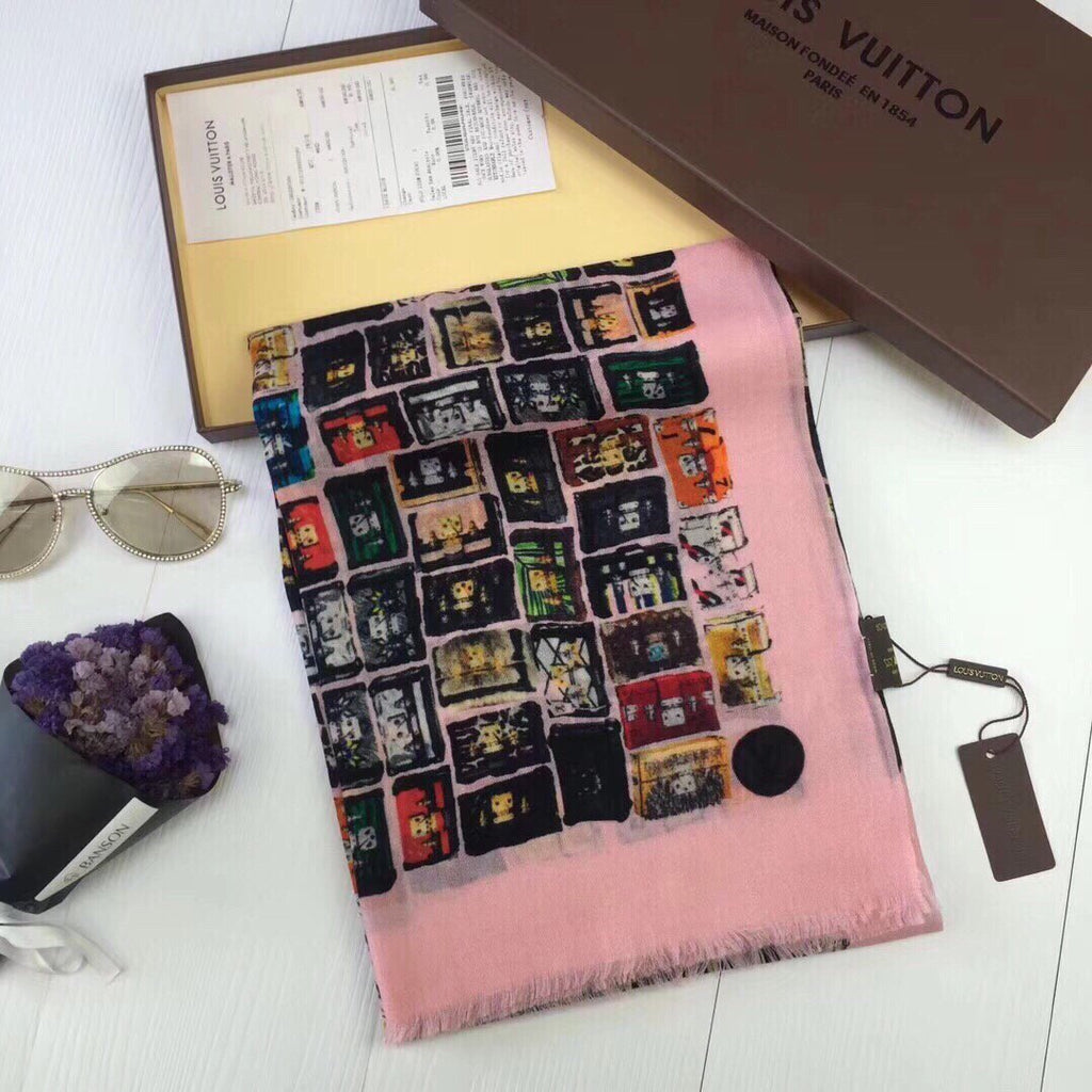 LV Scarves Louis Vuitton Monogram Shawl Scarf M60011 - luxibagsmall