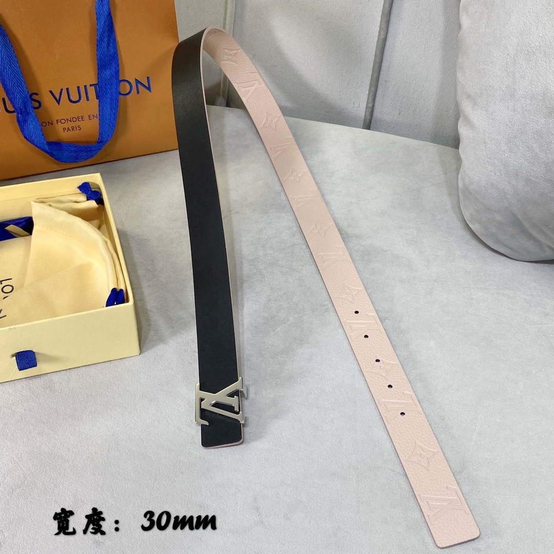 LV Women's Belts Collection Louis Vuitton Initials 30MM Belt 19008