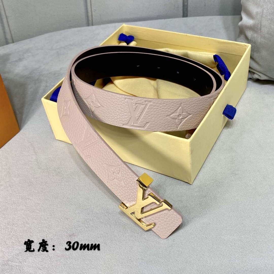 LV Women's Belts Collection Louis Vuitton Initials 30MM Belt 19008