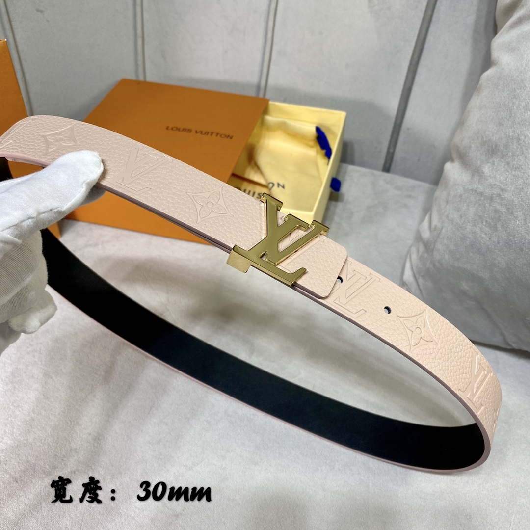 LV Women's Belts Collection Louis Vuitton Initials 30MM Belt 19008