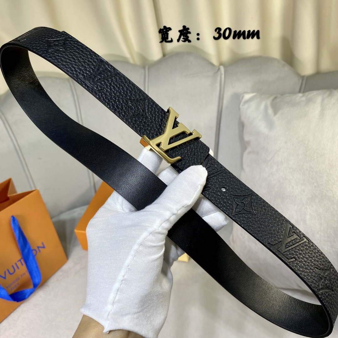 LV Women's Belts Collection Louis Vuitton Initials 30MM Belt 19008