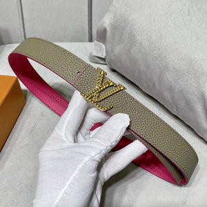 LV Women's Belts Collection Louis Vuitton Initials 30MM Belt Monogram 19004 - luxibagsmall