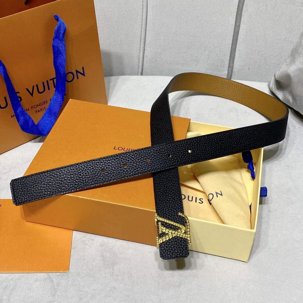 LV Women's Belts Collection Louis Vuitton Initials 30MM Belt Monogram 19004 - luxibagsmall