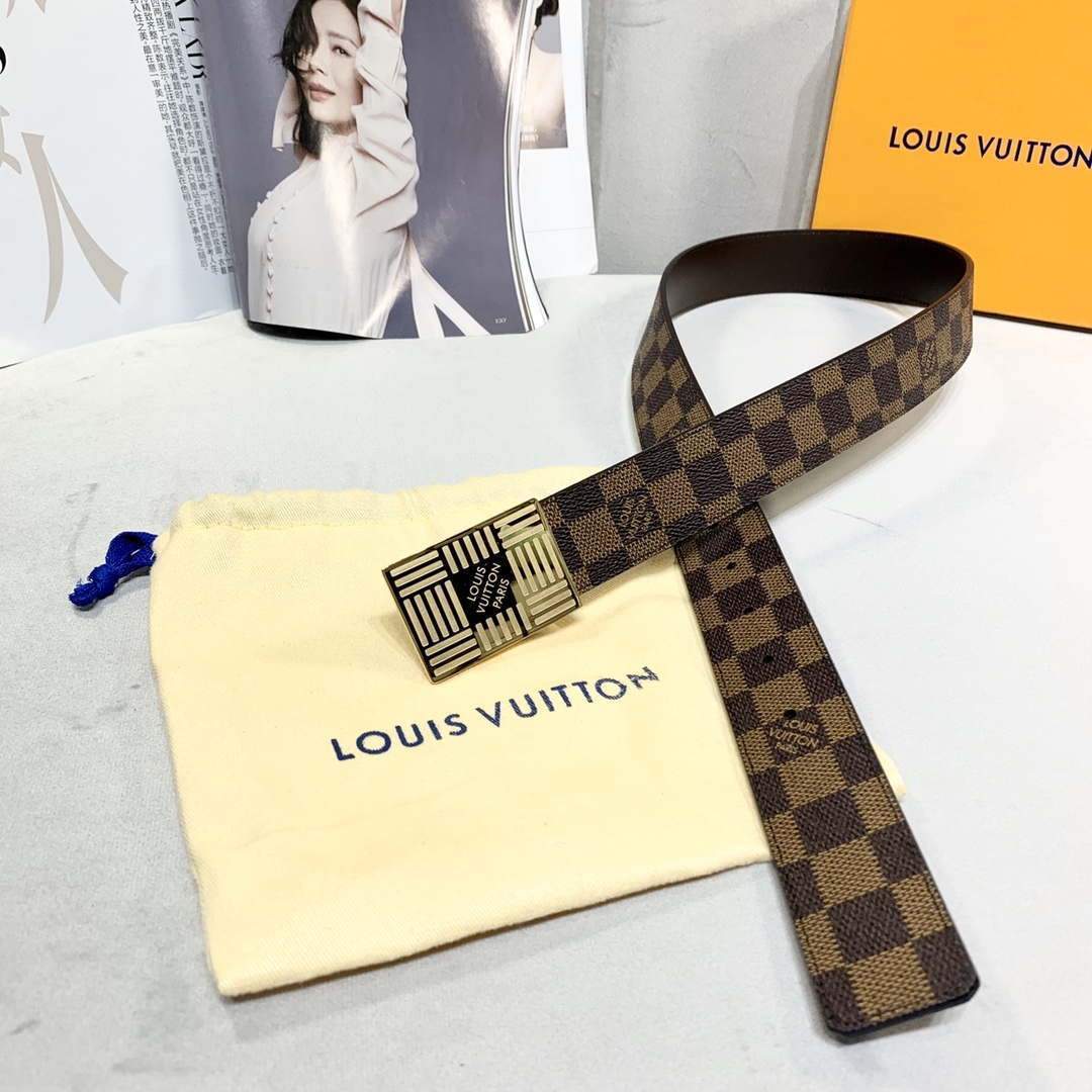 LV Women's Men's Belts Collection Louis Vuitton Initials 35MM Belt 19061