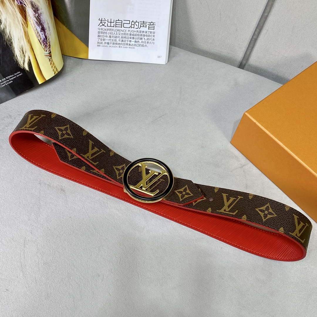 LV Women's Men's Belts Collection Louis Vuitton Initials 34MM Belt 19062
