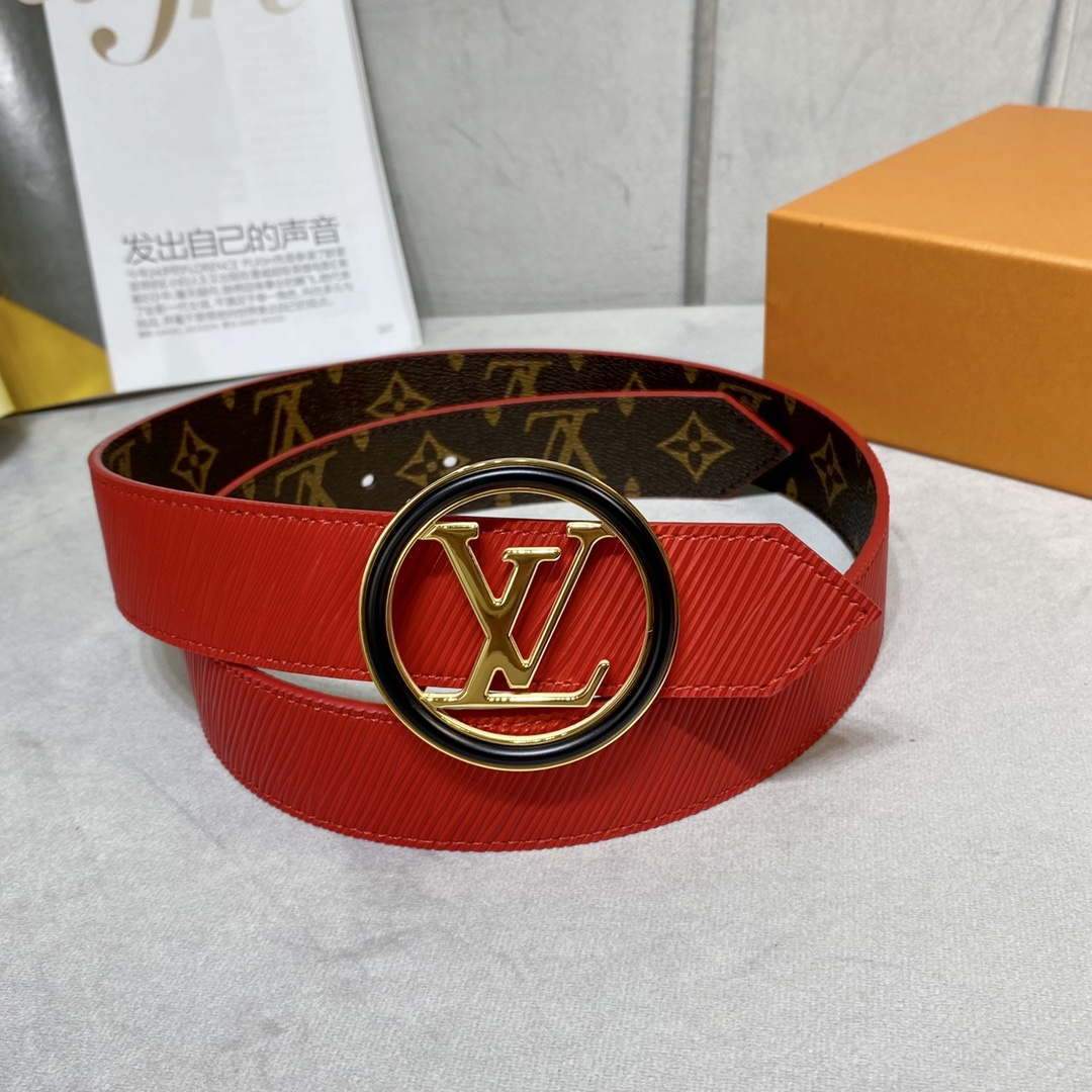 LV Women's Men's Belts Collection Louis Vuitton Initials 34MM Belt 19062