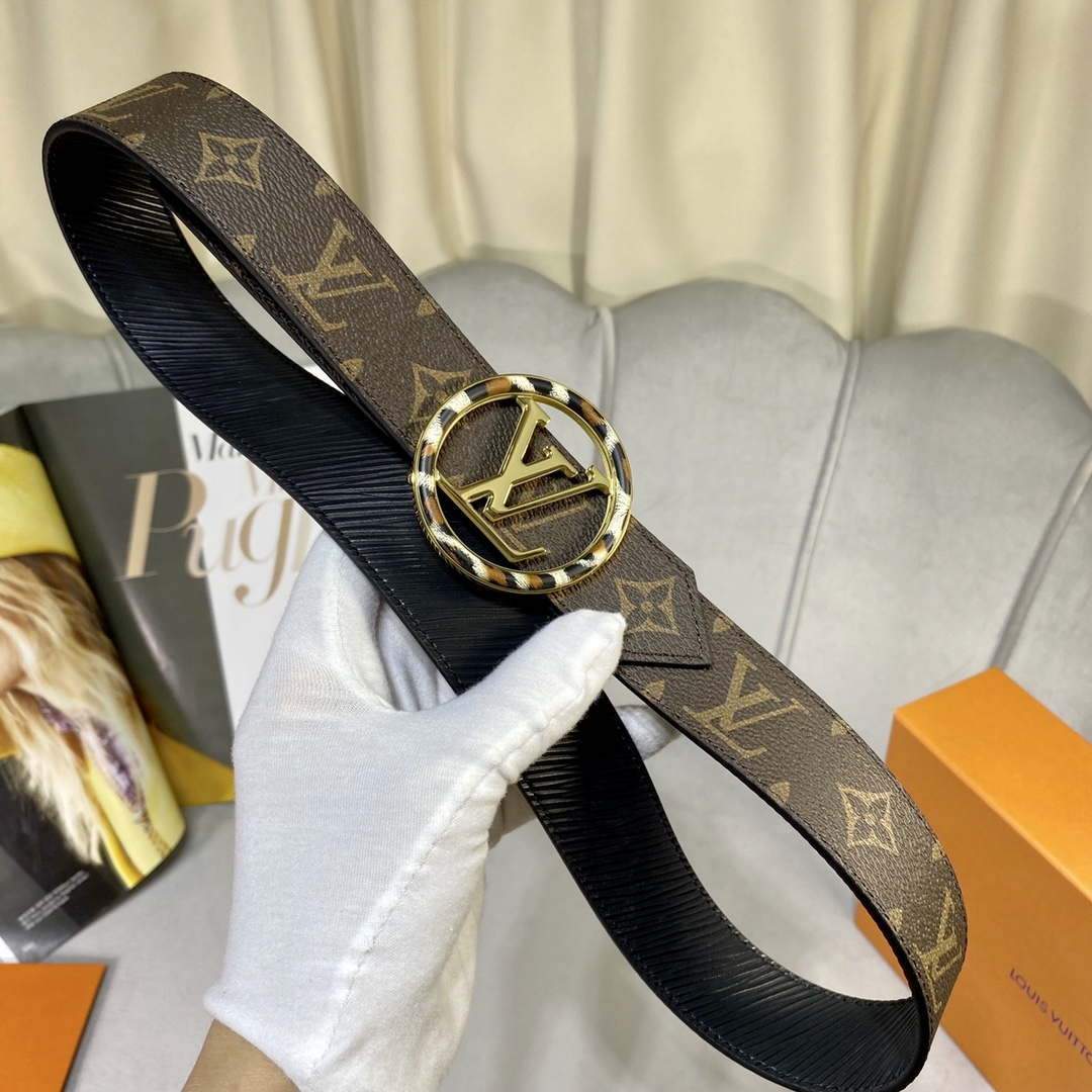 LV Women's Men's Belts Collection Louis Vuitton Initials 34MM Belt 19062