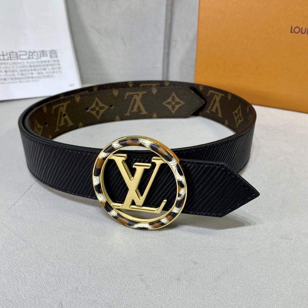 LV Women's Men's Belts Collection Louis Vuitton Initials 34MM Belt 19062