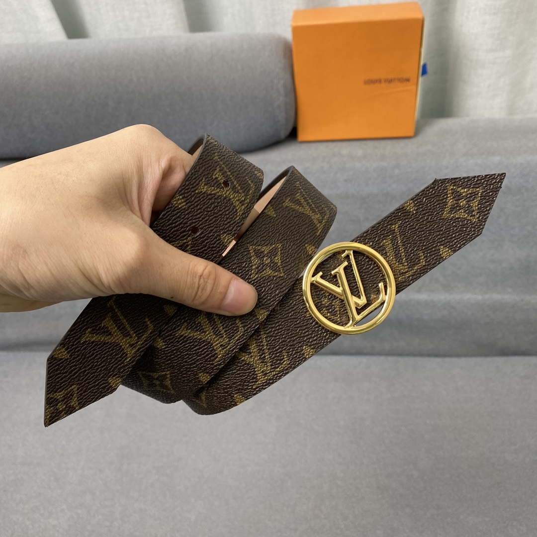 LV Women's Men's Belts Collection Louis Vuitton Initials 34MM Belt 19062